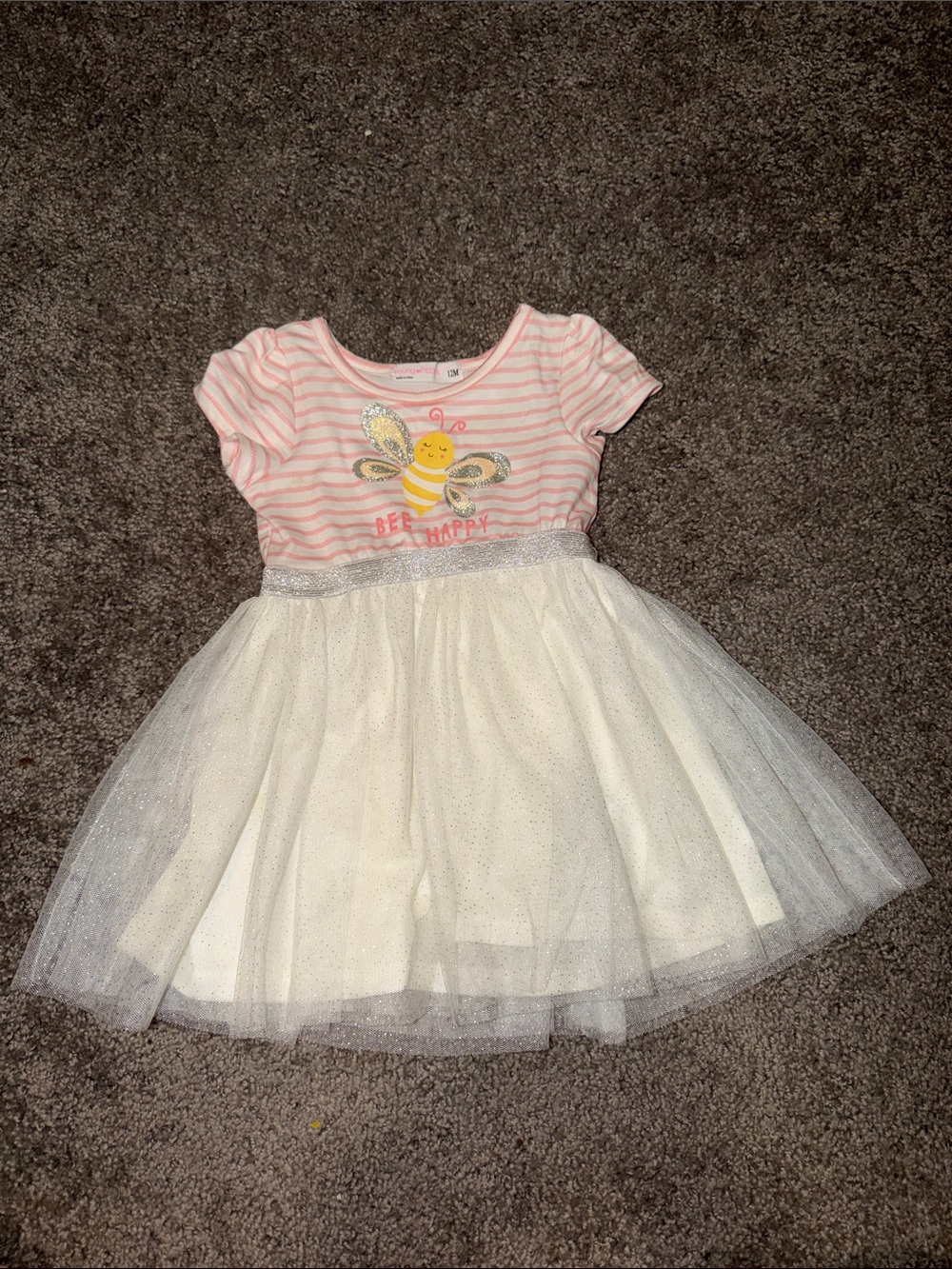Kids Pink Stripe Bee Tulle Dress - Brand Unspecified